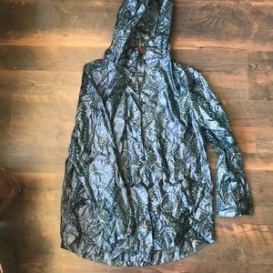 Free People rain jacket with Indian print